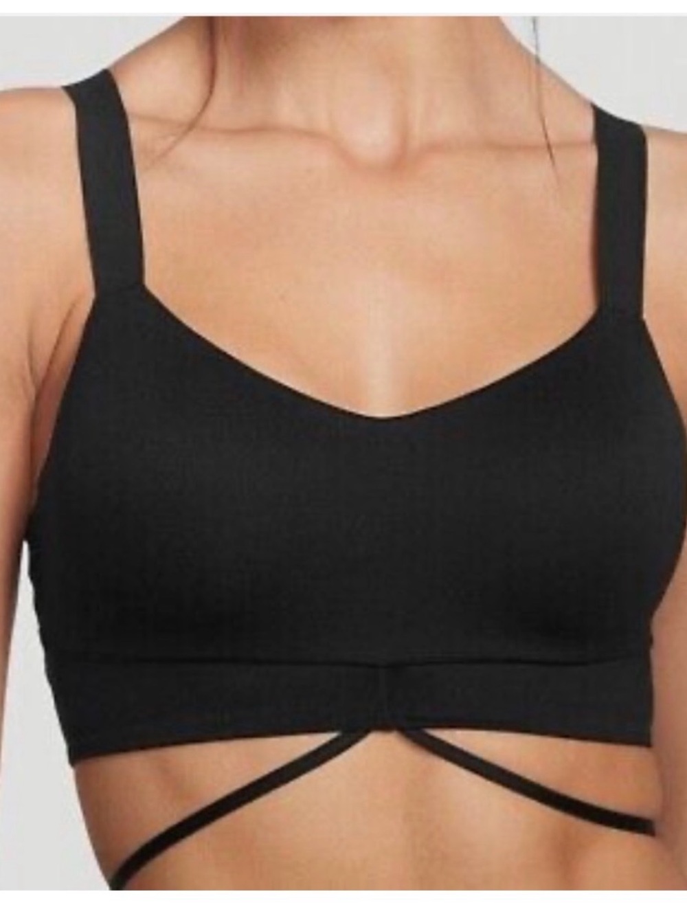Victoria's Secret Black Wireless Love Cloud Strappy Sports Bralette